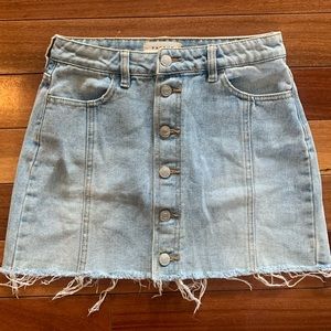 Pacsun Size 24 Light-wash Denim Mini Skirt